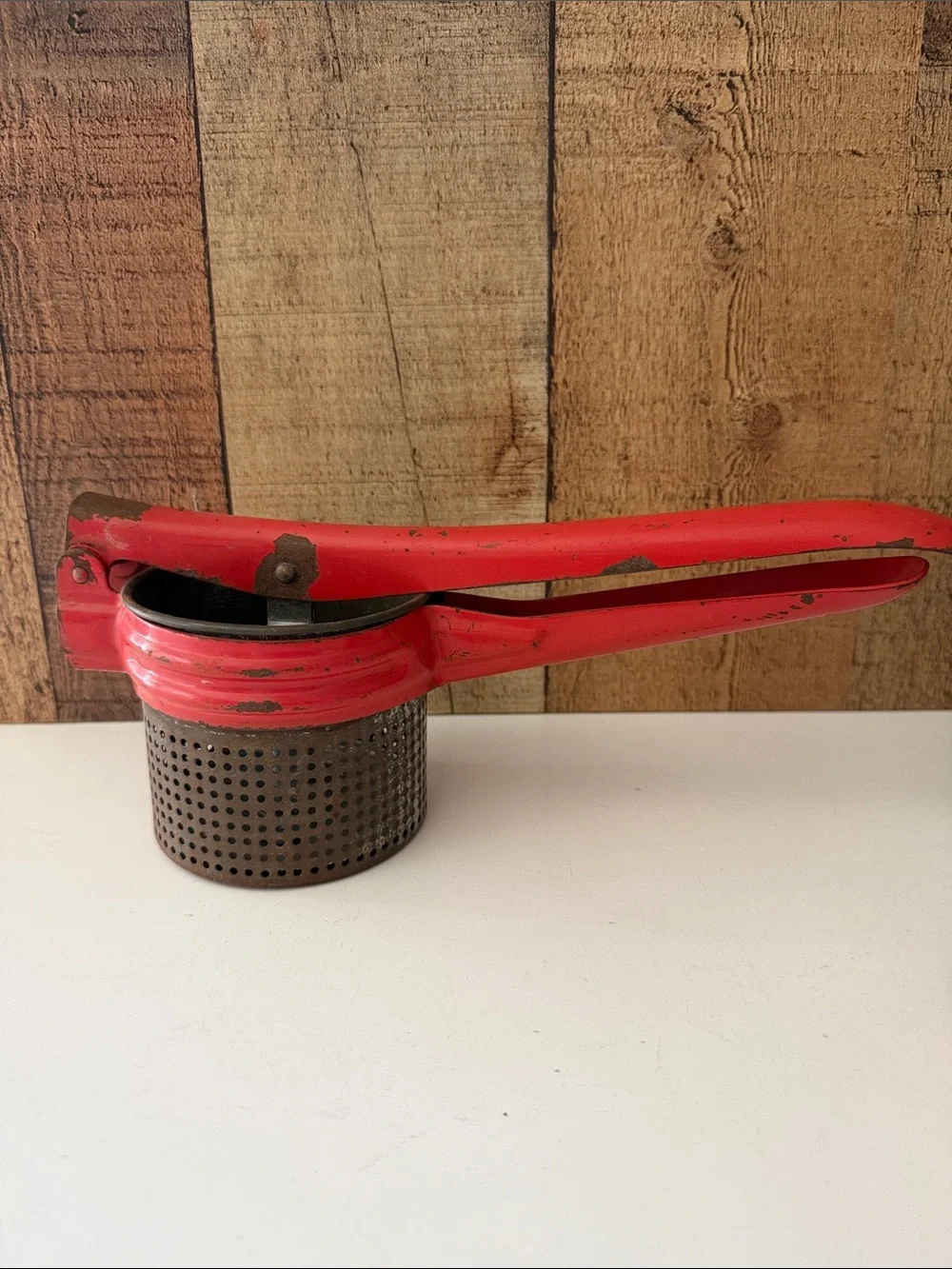 Vintage Red-Handled Vintage Style Kitchen Tool Set - Blenders, Sifters & a Ricer